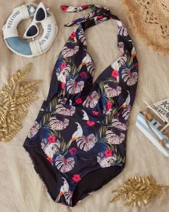 New Damski wzorzysty jednoczęściowy kostium kąpielowy - Odzież Stroje Kąpielowe