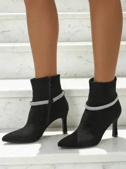 Discount Damskie botki na szpilce Sorelia Botki Z Delikatnym Ociepleniem|Botki Na Szpilce