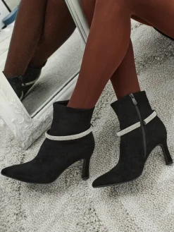 Discount Damskie botki na szpilce Sorelia Botki Z Delikatnym Ociepleniem|Botki Na Szpilce