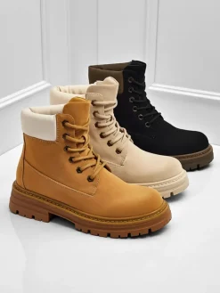 Clearance Damskie botki trapery Avienne Trapery|Botki Bez Ocieplenia