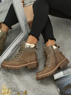 Best Damskie botki trapery Maestroe Trapery|Botki Sznurowane