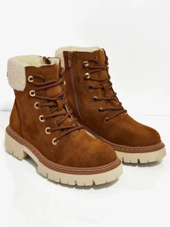 New Damskie botki trapery z kożuszkiem Tessara Trapery|Botki Z Delikatnym Ociepleniem