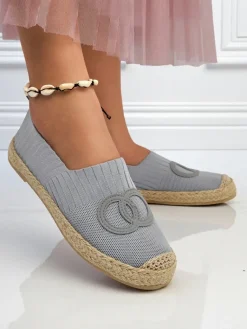 Discount Damskie espadryle Callista Verde – zamszowe, płaski obcas, zielone Espadryle Płaskie
