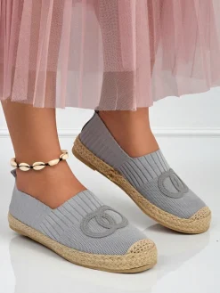 Discount Damskie espadryle Callista Verde – zamszowe, płaski obcas, zielone Espadryle Płaskie