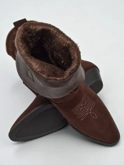 Best Damskie kozaki typu kowbojki Zephira Kozaki Na Płaskim Obcasie|Kozaki Z Ociepleniem