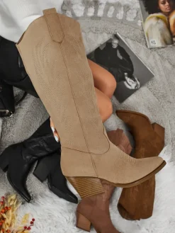 New Damskie kozaki typu kowbojki Marivelle Kozaki Na Obcasie|Kozaki Bez Ocieplenia