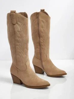 New Damskie kozaki typu kowbojki Marivelle Kozaki Na Obcasie|Kozaki Bez Ocieplenia