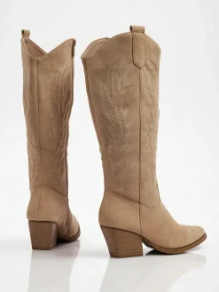 New Damskie kozaki typu kowbojki Marivelle Kozaki Na Obcasie|Kozaki Bez Ocieplenia