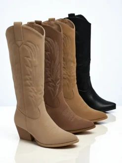 New Damskie kozaki typu kowbojki Marivelle Kozaki Na Obcasie|Kozaki Bez Ocieplenia