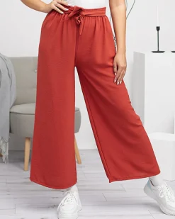 Clearance Damskie szerokie spodnie palazzo w kolorze m- Odzież Spodnie Materiałowe