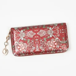 Hot Duży damski portfel z kwiecistym wzorem - Akcesoria Damskie Portmonetki