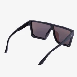 Online Granatowe damskie kwadratowe okulary przeciwsłoneczne z holograficznym wykończeniem - Akcesoria Damskie Okulary Przeciwsłoneczne