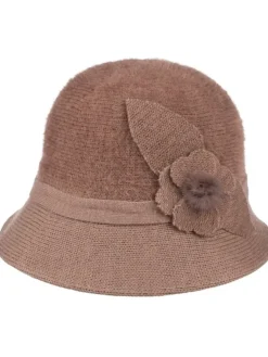 Best Kapelusz damski melonik z ozdobą Pearl Belle Damskie Czapki I Kapelusze