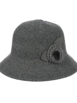 Kapelusz damski melonik z ozdobą Ella Mae Damskie Czapki I Kapelusze