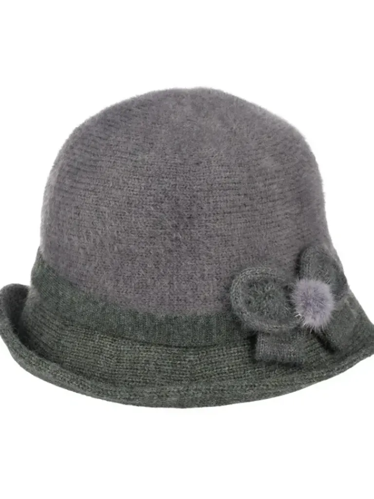 Best Kapelusz damski melonik z ozdobą Miss Grace Damskie Czapki I Kapelusze