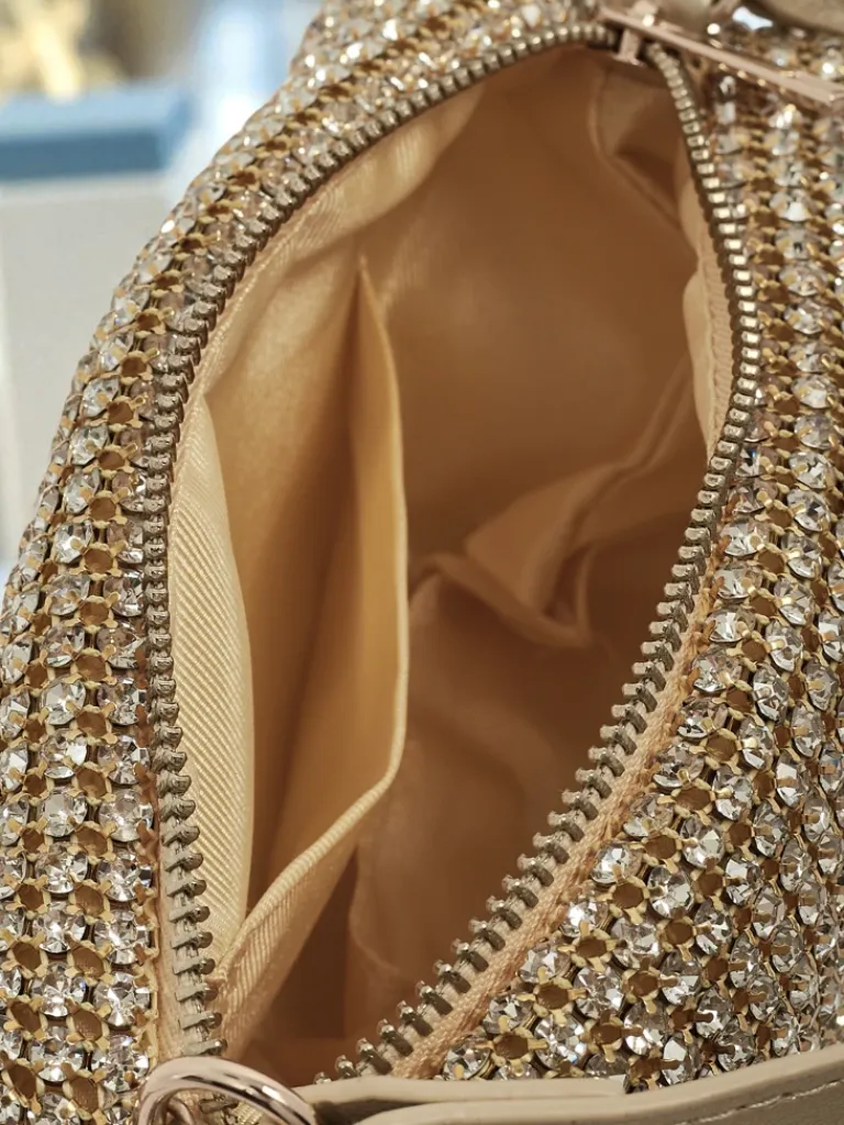 Sale Kopertowa torebka damska z cyrkoniami Luniva Damskie Małe Torebki