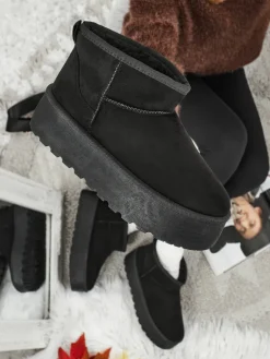 Discount Krótkie buty a'la śniegowce damskie Memi Śniegowce|Botki Na Platformie