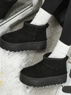 Discount Krótkie buty a'la śniegowce damskie Memi Śniegowce|Botki Na Platformie