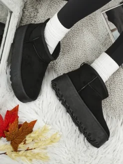 Discount Krótkie buty a'la śniegowce damskie Memi Śniegowce|Botki Na Platformie