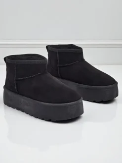 Discount Krótkie buty a'la śniegowce damskie Memi Śniegowce|Botki Na Platformie