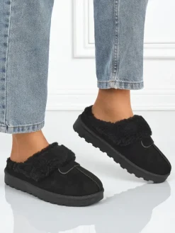 Outlet Krótkie buty a'la śniegowce damskie z futerkiem Velour Fang Śniegowce