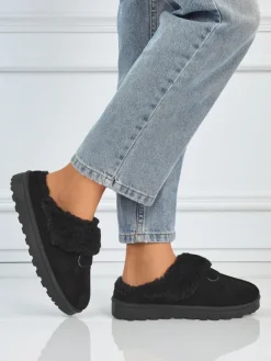 Outlet Krótkie buty a'la śniegowce damskie z futerkiem Velour Fang Śniegowce