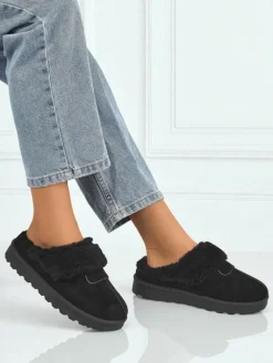 Outlet Krótkie buty a'la śniegowce damskie z futerkiem Velour Fang Śniegowce