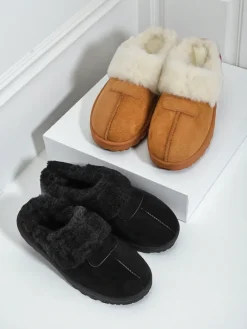 Outlet Krótkie buty a'la śniegowce damskie z futerkiem Velour Fang Śniegowce