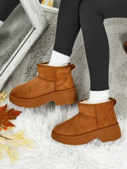 Best Krótkie buty a'la śniegowce damskie Liorah Śniegowce|Botki Na Platformie