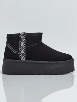 Hot Krótkie buty a'la śniegowce damskie Althea Śniegowce|Botki Na Platformie