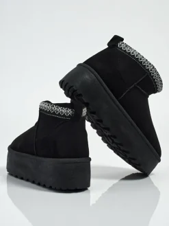 Krótkie buty a'la śniegowce damskie Nymeria Śniegowce|Botki Na Platformie