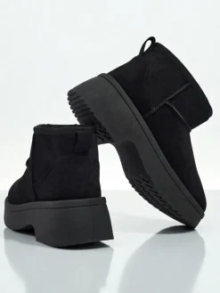 Clearance Krótkie buty a'la śniegowce damskie Liorah Śniegowce|Botki Na Platformie