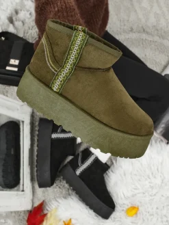 Discount Krótkie buty a'la śniegowce damskie Althea Śniegowce|Botki Na Platformie