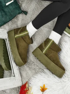 Discount Krótkie buty a'la śniegowce damskie Althea Śniegowce|Botki Na Platformie