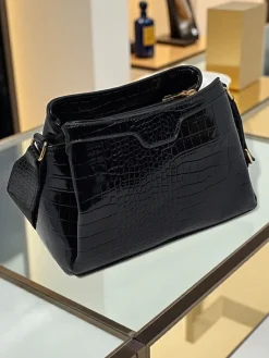 New Lakierowana mała damska torebka z eko skóry Midnight Fern Damskie Małe Torebki