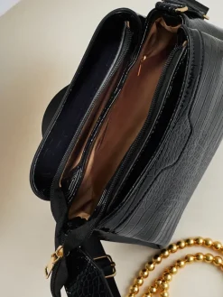 New Lakierowana mała damska torebka z eko skóry Midnight Fern Damskie Małe Torebki