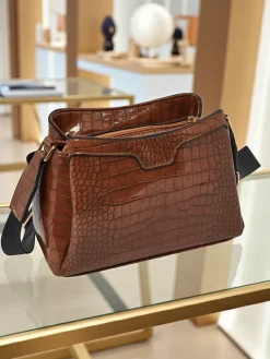 Hot Lakierowana mała damska torebka z eko skóry Midnight Fern Damskie Małe Torebki