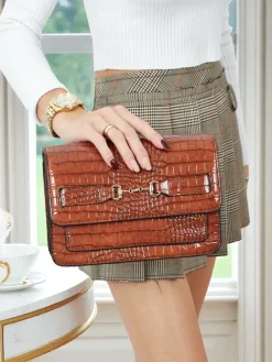 Outlet Lakierowana mała damska torebka z eko skóry Lunisse Damskie Małe Torebki