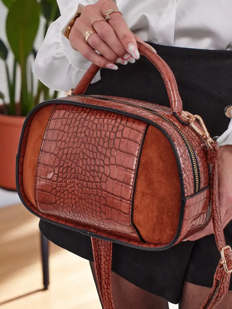 New Mała damska torebka z eko skóry lakierowanej Lunar Space Damskie Małe Torebki