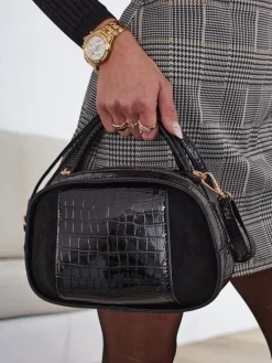 Mała damska torebka z eko skóry lakierowanej Lunar Space Damskie Małe Torebki