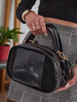 Mała damska torebka z eko skóry lakierowanej Lunar Space Damskie Małe Torebki