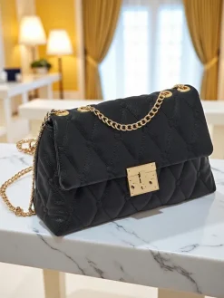 Discount Mała pikowana torebka z miękkiej eko skóry Frost Ember Damskie Małe Torebki