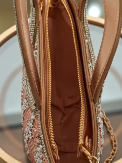 New Mała torebka damska z cyrkoniami Sparkle Queen Damskie Wieczorowe|Małe Torebki