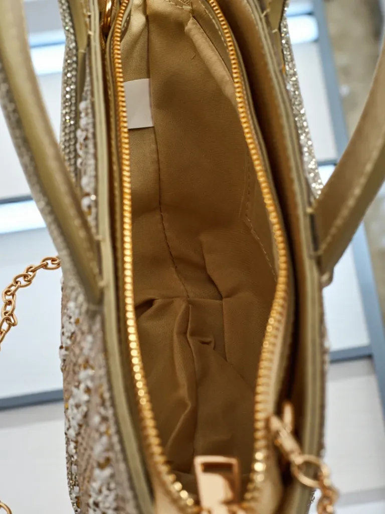 Online Mała torebka damska z cyrkoniami Sparkle Queen Damskie Wieczorowe|Małe Torebki