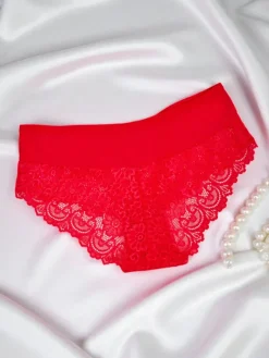 New Majtki damskie typu figi z koronką i paseczkami Figi