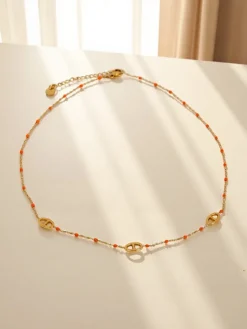 Best Naszyjnik Aelia Maane – delikatny łańcuszek z koralikami Damskie Biżuteria