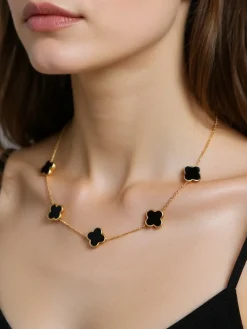 Naszyjnik Aurelia Clavis z masą perłową w złotej oprawie – stylowa elegancja Damskie Biżuteria