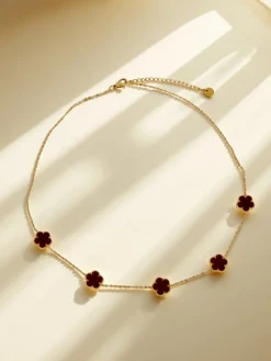 Naszyjnik Aurelia Clavis z masą perłową w złotej oprawie – stylowa elegancja Damskie Biżuteria