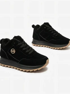 Best Nero Eleganza Ciepłe Sportowe Obuwie Damskie Damskie Ocieplane|Sneakersy