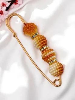 Clearance Ozdobna broszka damska z perełkami Four Pearls Damskie Biżuteria